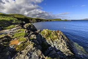 Jagged Prints: View towards Bressay on a beautiful day, Bay of Ocraquoy, Fladdabister, South Mainland