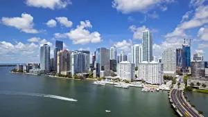 Freeways Prints: View from Brickell Key, a small island covered in apartment towers