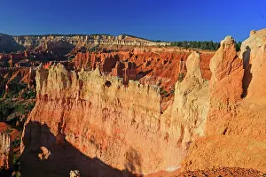 Wonders Prints: View of Bryce Canyon with unique rock formations and clear blue sky during daytime in Utah