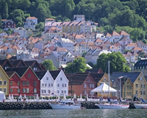 Bergen Prints: View towards Bryggen