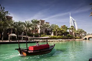 Comfort Prints: View of Burj Al Arab, the world only seven stars hotel seen from Madinat Jumeirah