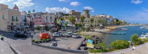 Bars Prints: View of cafes and bars on Via Marina, Forio, Island of Ischia, Campania, Italy, Europe