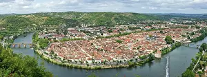 Planning Prints: View of Cahors from Mont Saint Cyr in the Lot department of Occitanie region in France during a clear day