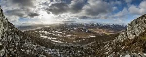 Panorama Collection: A view across the Cairngorms from the top of Creag Dubh near Newtonmore, Cairngorms National Park