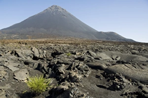 View from the caldera of the volcano of Pico de Fogo, Fogo (Fire), Cape Verde Islands
