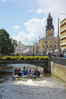 Canals Prints: View of canal and Town Hall, Gothenburg, Sweden, Scandinavia, Europe