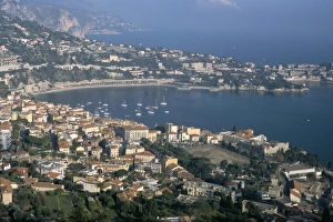Alpes Maritimes Prints: View over Cap Ferrat from Mont Alban, Nice area, Alpes-Maritimes, Provence