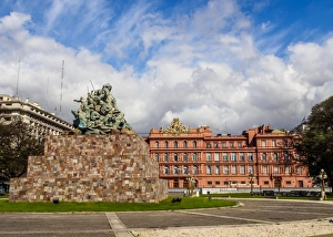 Casa Rosada Prints: View of the Casa Rosada on Plaza de Mayo