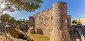 View of Castello Ursino, Catania, Sicily, Italy, Europe