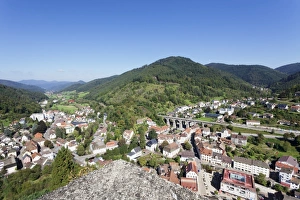 Black Forest Prints: View from the castle to Hornberg and Gutachtal Valley