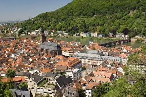 Images Dated 8th May 2008: View from the castle of the old city, and the River Neckar, Heidelberg