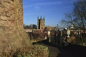 Staffordshire Prints: View from the Castle, Tamworth, Staffordshire, England, United Kingdom, Europe