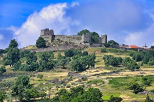 Centro Prints: View to the castle, Trancoso, Serra da Estrela, Centro, Portugal, Europe