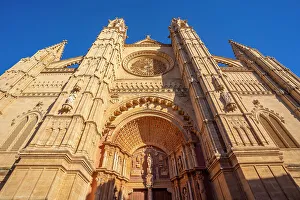 Rose Window Prints: View of Cathedral-Basilica de Santa Maria de Mallorca