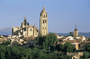Old Castile Prints: View to cathedral from north