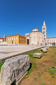 Text Prints: View of Cathedral of St. Anastasia, Zadar, Zadar county, Dalmatia region, Croatia, Europe