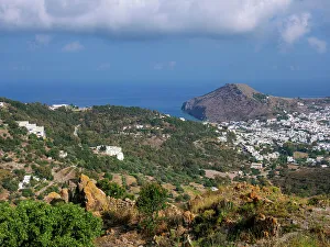 Patmos Prints: View towards the Cave of the Apocalypse Church