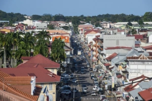 Bustling Prints: View over Cayenne, French Guiana, Department of France, South America