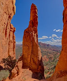 Cathedral Rock Prints: View from the centre spire of Cathedral Rock in Sedona, Arizona, United States of America