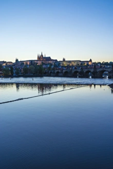 View of Charles Bridge, the Castle District and St