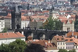 Images Dated 30th May 2007: View of Charles Bridge, UNESCO World Heritage Site, Old Town, Prague, Czech Republic