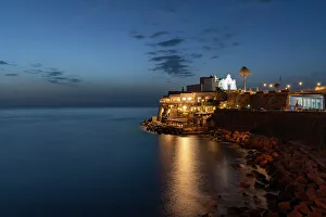 Historical Site Prints: View of Chiesa del Soccorso church at dusk