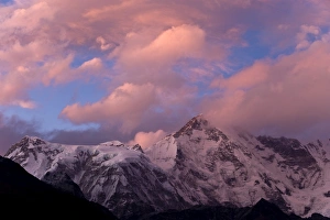 Nepal Prints: View towards Cho Oyu, Gokyo, Solu Khumbu (Everest) Region, Nepal, Himalayas, Asia