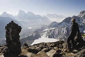 View of Cholatse, 6440m, from Gokyo Ri, 5483m, Gokyo, Solu Khumbu Everest Region