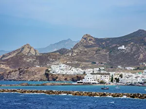 Seacoast Prints: View towards Chora, Naxos City, Naxos Island, Cyclades, Greek Islands, Greece, Europe