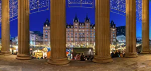 Christmas Decoration Prints: View of Christmas Market from St