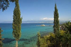 View along Chrysochou Bay on North West coast, near Latsi, Cyprus, Mediterranean, Europe