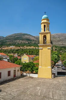 Bells Prints: View of Church of Agia Efimia bell tower in Agia Effimia