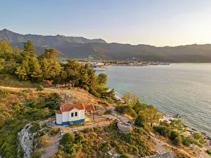Religious Site Prints: View of Church of the Holy Apostles and Thassos Town in background