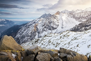 Trento Prints: View of Cima Palu from Passo Paradiso at Tonale Pass, Trento, Trentino Alto Adige, Italy