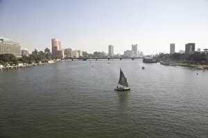 Images Dated 4th March 2007: A view of the city of Cairo and the River Nile from Zamelek, Egypt, North Africa