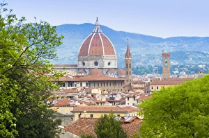 Firenze Prints: View of city center of Florence (Firenze)