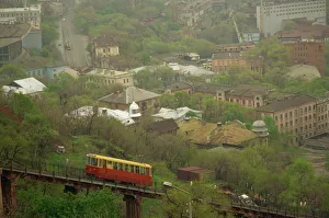 Russia Prints: View of city from Eagles Eyrie Hill, Vladivostok, Russia, Europe