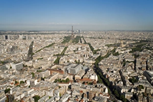 Towers Prints: View of city with the Eiffel Tower in distance