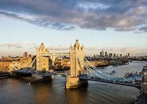 Flag Prints: View from City Hall rooftop over London skyline, London, England, United Kingdom, Europe