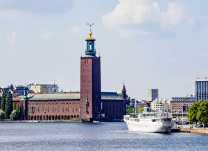 Stockholm Prints: View towards the City Hall, Stockholm, Stockholm County, Sweden, Scandinavia, Europe