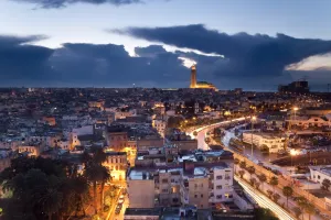 Neighbourhood Prints: View over city with the Hassan II Mosque