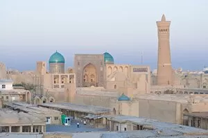 Images Dated 9th August 2009: View over city with mosques and minarets, Bukhara, Uzbekistan, Central Asia