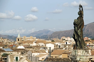 View of the city of Palermo, Sicily, Italy, Europe