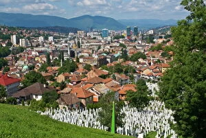 Images Dated 10th August 2008: View over the city of Sarajevo, Bosnia-Herzegovina, Europe