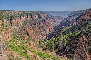 Canyons Prints: View of Clear Creek Canyon from its north cliffs at Grand Canyon North Rim Arizona