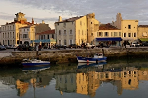 Ile De Re Prints: View of the Clemenceau Quay, port area, Saint Martin, Ile de Re, Charente Maritime