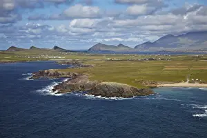 A view from Clogher Head towards Sybil Point, at the western end of the Dingle Peninsula
