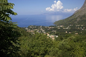 Basilicata Prints: View of the coast, Maratea, Tyrrhenian Sea, Basilicata, Italy, Europe