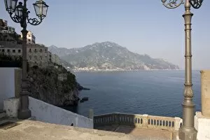 View of the coast from the village of Atrani, Costiera Amalfitana, UNESCO World Heritage Site