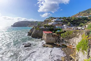Rocky Cliffs Prints: View of coastline from elevated position in Sant'Angelo